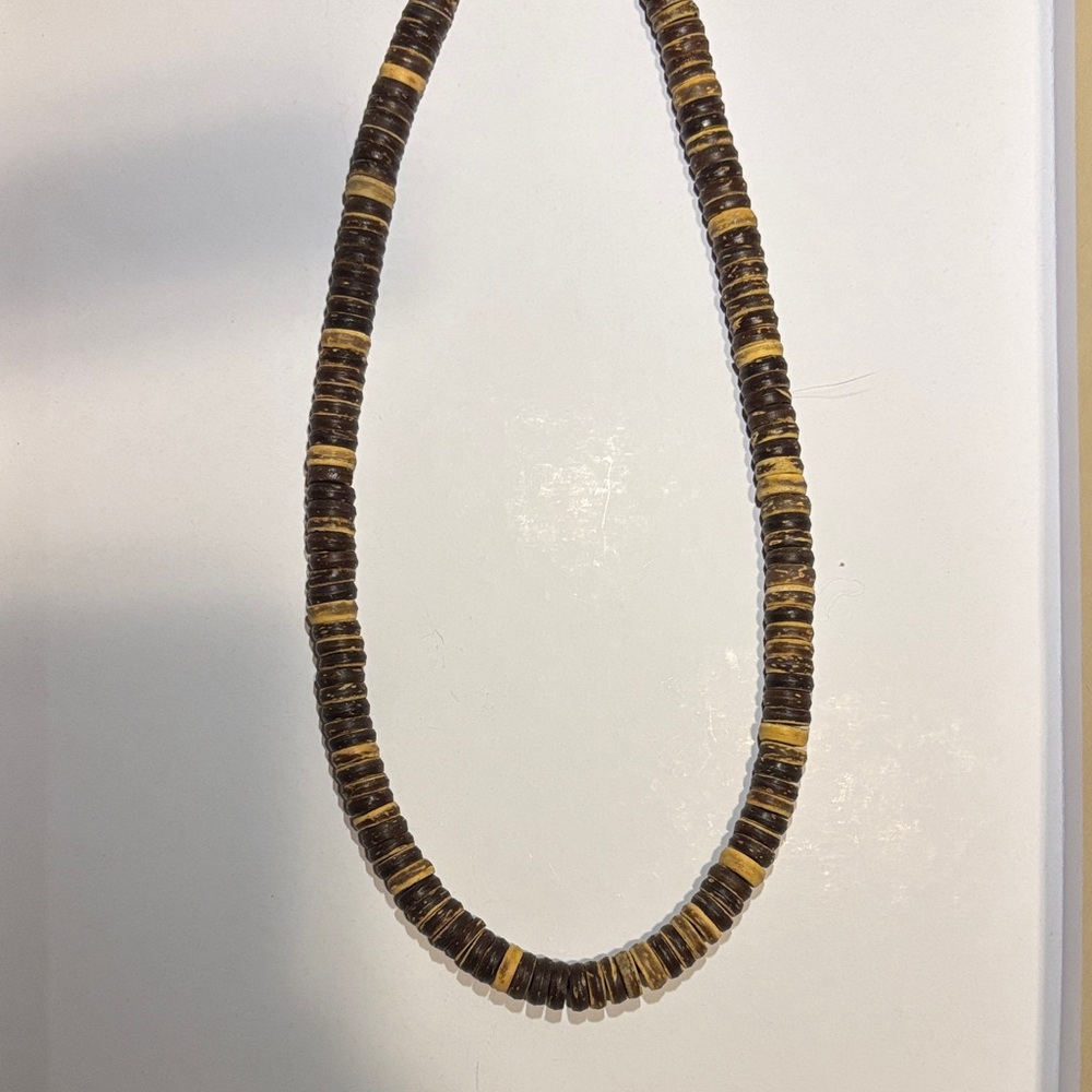 Coconut shell beaded necklace.